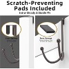 LunaLulinlk 4Packs Over The Door Double Hanger Hooks, Metal Twin Hooks Organizer for Hanging Coats, Hats, Robes, Towels- Brown - 4 of 4