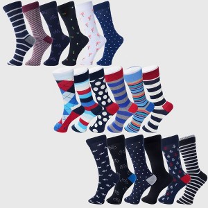 Alpine Swiss Mens Cotton 18 Pack Dress Socks Solid Ribbed Argyle Shoe Size 6-12 - 1 of 4