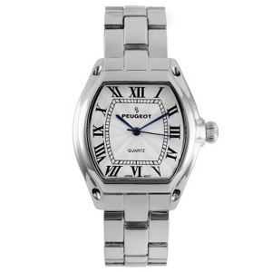 Peugeot Women's Silver Status Bracelet Watch 36x33mm Barrel Shape Roman Dial - 1 of 4