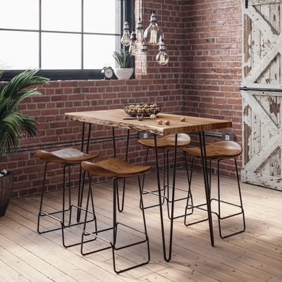 Nature's Edge 52'' Solid Acacia Live Edge Counter Height Dining Table