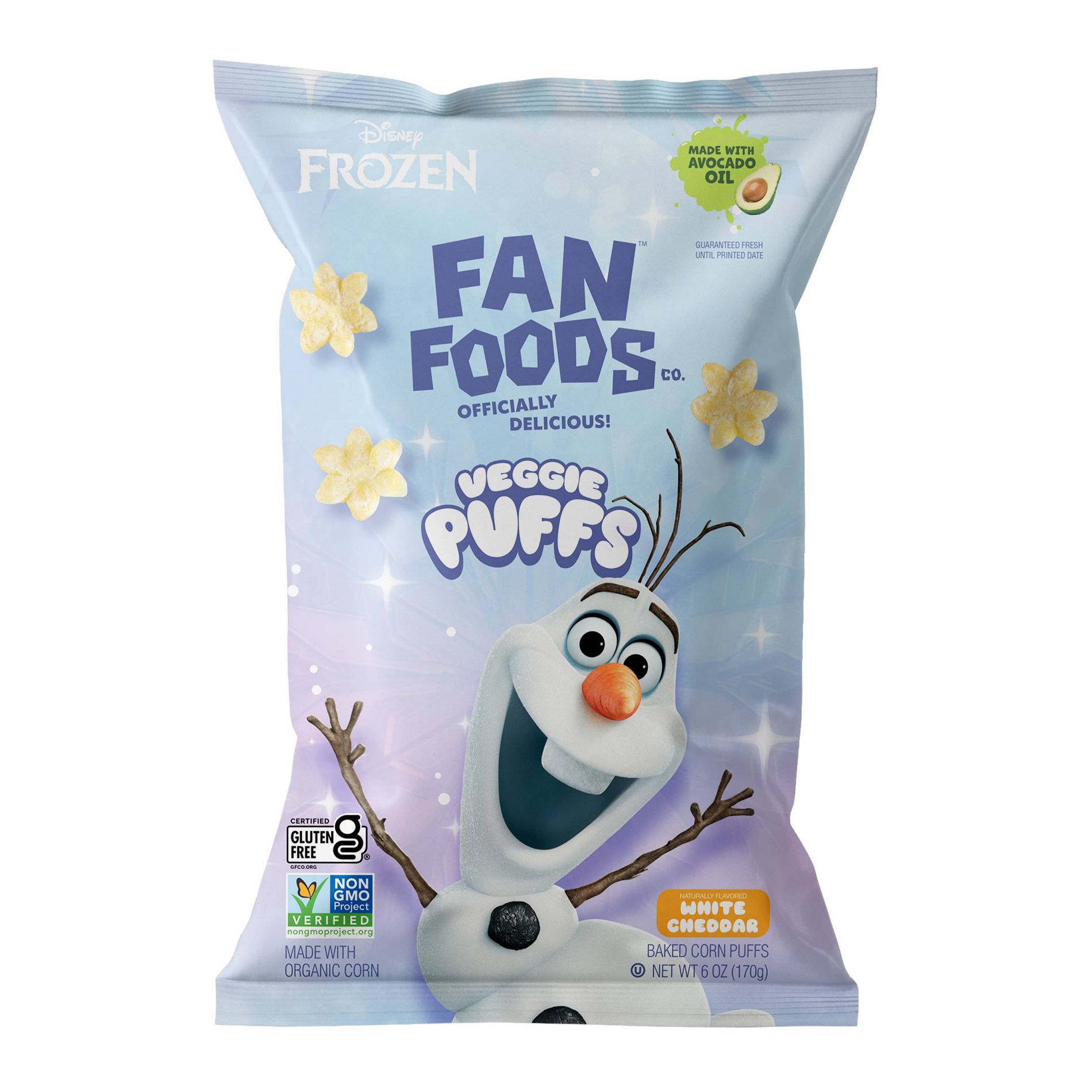 Fan Foods Olaf White Cheddar Veggie Puffs - 6oz
