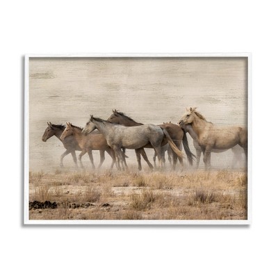 Stupell Industries Galloping Horse Herd Countryside Framed Giclee