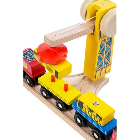 Melissa & Doug Deluxe Wooden Railway Train Set (130+pc) : Target