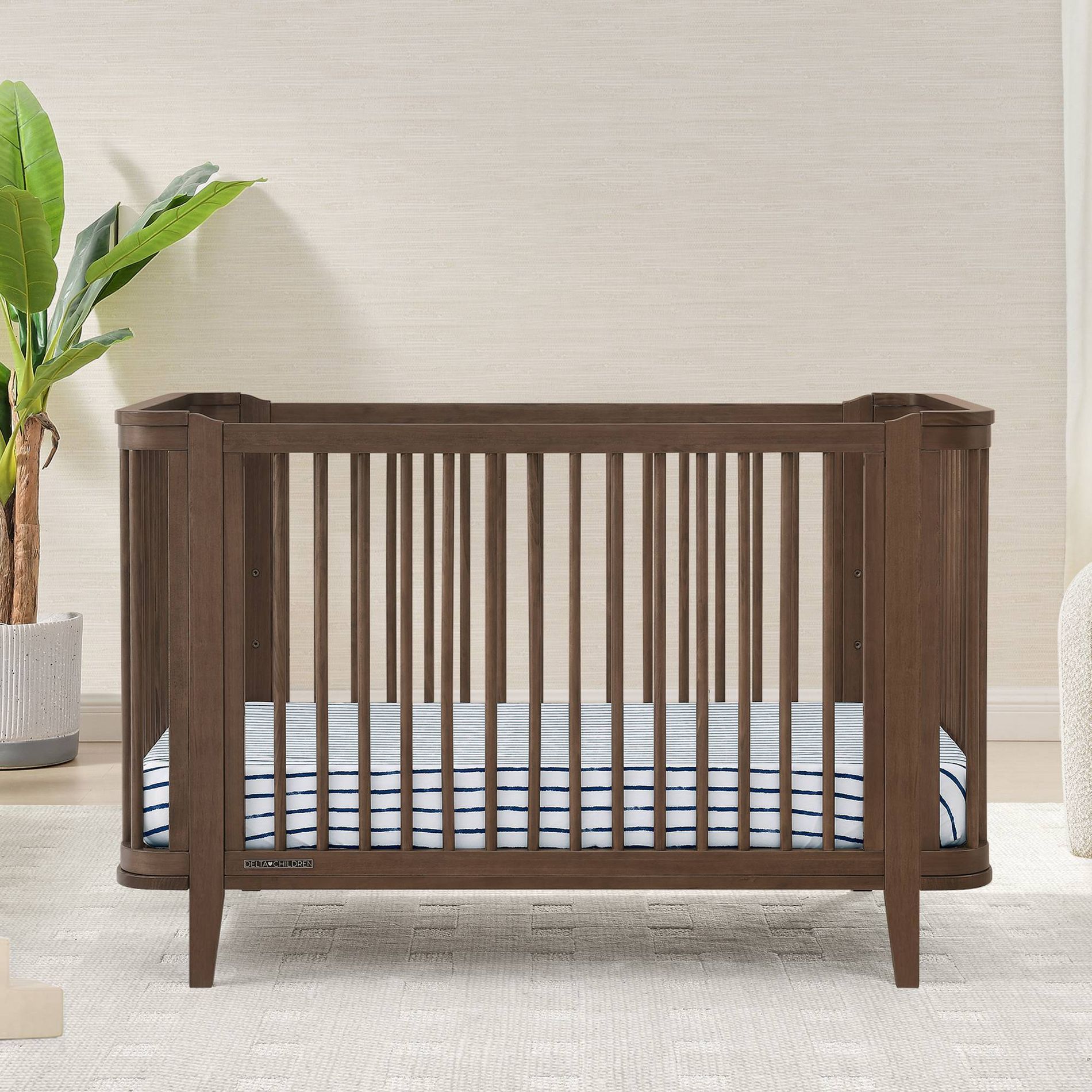 Delta Children Noah 4-In-1 Convertible Crib Greenguard Gold Certified - Teak Brown