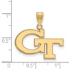 Black Bow Jewelry 10k Yellow Gold Georgia Tech Yellow Jackets NCAA Medium Pendant - 2 of 3