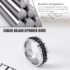 9-Piece Stainless Steel Spinner Ring Set - Anxiety Relief Unisex Wedding Bands - 4 of 4