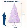 Clearance! 4.5 FT Prelit White Purple Gradient Snow Flocked Christmas Tree, Slim Pencil Xmas Tree, Auto-Open - 2 of 4
