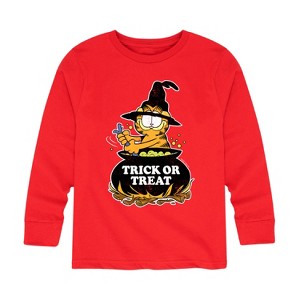 Boys' - Garfield - Trick Or Treat Long Sleeve Graphic T-Shirt - 1 of 4