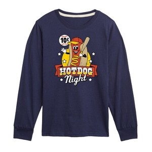 Boys' - Instant Message - Ten Cent Hotdog Night Long Sleeve Graphic T-Shirt - 1 of 4