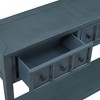 Kumasinova 60" Rustic Entryway Table with two Different Size Drawers,Farmhouse Console Table with Storage Shelf,Entry Table for Living Room&Hallway - 3 of 4