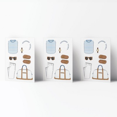 Everyday Greeting Card Pack (3ct) "Stripes Weekender Society" by Ramus & Co