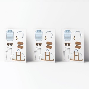 Everyday Greeting Card Pack (3ct) "Stripes Weekender Society" by Ramus & Co - 1 of 4
