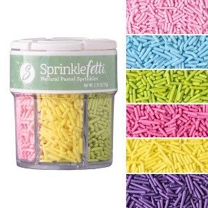 Sweets Indeed | Natural Pastel Jimmies 6-Cell Jar - 1 of 4