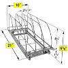 LunaLulinlk Slide Out Cutting Board, Cookie Sheet, and Baking Pan Organizer - Pull Out Kitchen Cabinet Organizer - Chrome - 3 of 4