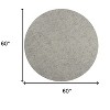 HomeRoots 5' Round Gray Non Slip Rug Pad - 3 of 4