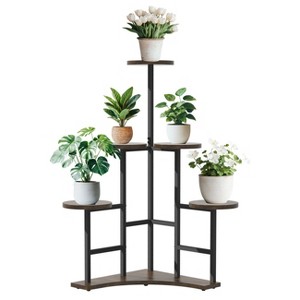 Artloge 5 Tiers Tall Corner Plant Stand Industrial Multiple Flower Pots Display Stand for Living Room Garden Patio Balcony Office Decor - 1 of 4