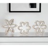 HomeRoots Set of Three 7" Brown And White Polyresin Tabletop Sculpture - 2 of 4