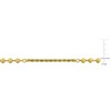 EVERLY JEWELRY | Yellow Plated Sterling Silver 2.5mm Rope and 5mm Bead Necklace, 18 inc  + 2 inc - 2 of 4