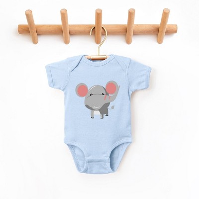 The Juniper Shop Elephant Colorful Baby Bodysuit