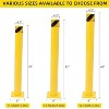 Safety Bollard,Height Bollard Post, 4.5 Inch Diameter, Yellow Safety Steel Bollard Post, with 24 Anchor Bolts, for Traffic Control - 2 of 4