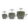 SEVOBAL Planters 3-Piece Modern Ceramic Glossy Flower Pots, Frost-Resistant with Drainage Holes for Indoor, Outdoor, Green, 19.7"*19.7"*18.6" - 3 of 4