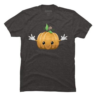 Men's Design By Humans Halloween Pumpkin Monster 6 By LironPeer T-Shirt