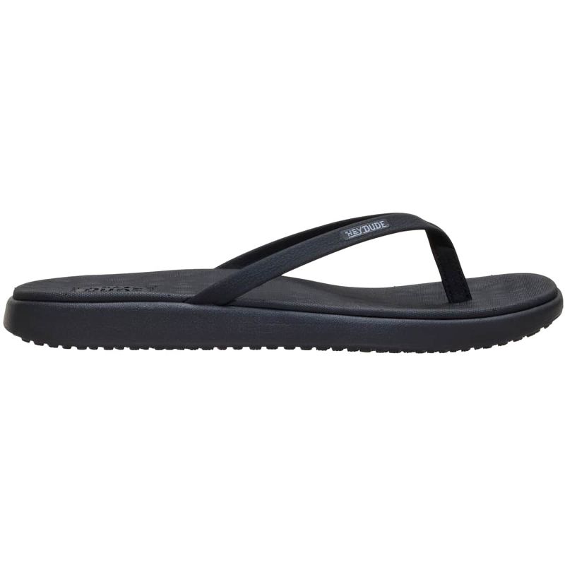 HEYDUDE Women Maui Breeze Flip , Black/Black, 5