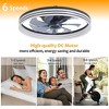 DAKAFUL Smart LED Ceiling Fan with Lights, Adjustable Color Temperature (3000K - 6000K), 6 Wind Speeds & Reverse Function, Ideal for Bedroom/Office - 4 of 4