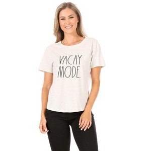 RAE DUNN - Women's Short Sleeve Shirttail Hem T-Shirt - 1 of 4
