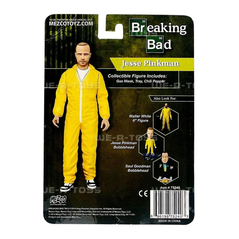 Mezco Toyz Mezco Toyz Breaking Bad Jesse Pinkman 6" Yellow Hazmat Suit Figure, 3 of 4