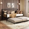 Daybed with Trundle, Twin Daybed with Pop Up Trundle Set, Metal Twin Bed Frame with Steel Slat Support, Sofa BedFrame for Kids/Teens/Adults - 3 of 4