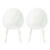 Christopher Knight Home Lysander Modern Patio Polypropylene Dining Chair with Perforated Diamond Backrest (Set of 2) - 2 of 4