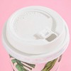 Blue Panda 48 Pack Insulated To Go Coffee Cups with Lids for Hot Chocolate, Tea, Tropical Palm Leaf Design, 16 Oz - 3 of 4