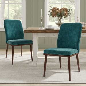 Ora Maison Medieval Style Dining Chairs Set, Upholstered Seat with Padded Cushion, Wooden Frame & Legs, Easy Assembly Accent Chairs for Dining Room - 1 of 4