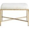Meridian Furniture,Valley Chenille Fabric Bench - 3 of 4