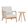 PAGED Mid-Century Accent Chair with Solid Wood Frame,Arm Chair with Pillow Upholstered,Modern Accent Chair for Living Room,Bedroom - 4 of 4