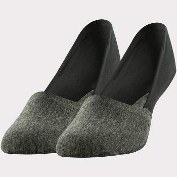 Peds Women's 2pk Cozy Slipper Liner Socks - Charcoal/heather Gray 5-10 :  Target