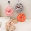REGALWOVEN Cute Soft Absorbent Chenille Decorative Hanging Ball Hand Towel 7" x 7" 1 Pc - 4 of 4