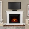 Kennedy 56" Grand Corner Electric Fireplace in White by Real Flame - image 2 of 4