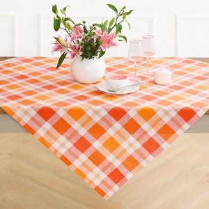 Solino Home Fall Buffalo Check Linen Table Throw - 1 of 4