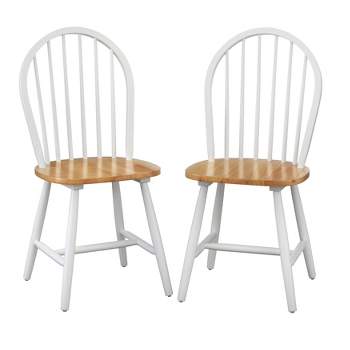 Set of 2 Windsor Chairs White - Buylateral