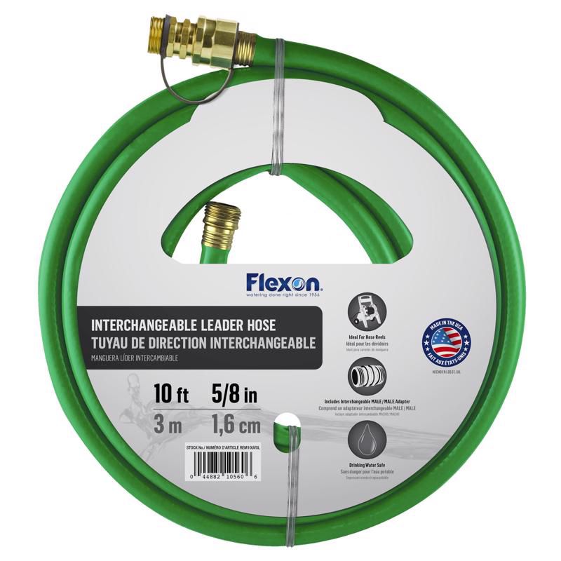 Flexon 5/8 in. D X 10 ft. L Medium Duty Leader Hose Green, 1 of 2
