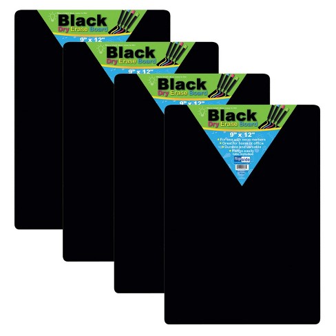 Flipside Black Dry Erase Boards, 9 x 12