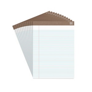 Staples Notepads 8.5" x 11.75" Narrow White 50 Sh./Pad 12 Pads/PK (21675) TR58187/21675 - 1 of 4