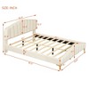 NicBex Queen Size Velvet Platform Bed with Stripe Decorated Headboard for Adults/Boys/Girls - 3 of 4