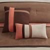 Sapphtopaz 7 Piece Comforter Set Bedding Faux Suede Reversible Quilt Stitching Colorblock Embroidery Design Hut Style Quilt Set - 3 of 4