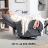 Recliner Chair, Wide Swivel Rocker Chair, Overstuffed Single Sofa with Pocket Spring, Footrest, Quick Assembly - 4 of 4