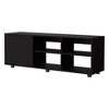INFURNIC TV Stands and Consoles Minimalist Modern Media Cabinet with Open Shelves and Door Storage for Living Room Bedroom, Wenge, 53"*21"*5" - 4 of 4