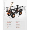 Acekool Heavy Duty Garden Cart Wagon, 500 lbs Capacity, Removable Sides, 10" Wheels, 180° Rotating Handle for Lawn, Yard, Outdoor Tasks - 2 of 4