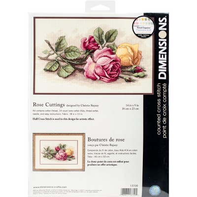 Dimensions Counted Cross Stitch Kit 14"X9"-Rose Cuttings